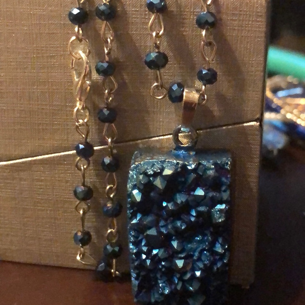 Blue Geode necklace
